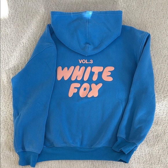 Blue White Fox Hoodie - Picture 4 of 4